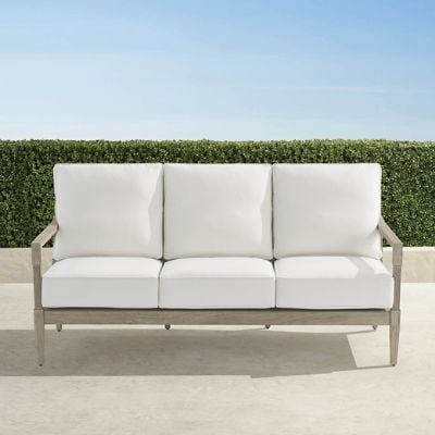 Winhill Sofa with Weathered Teak Frame & Durable Outdoor Cushions
