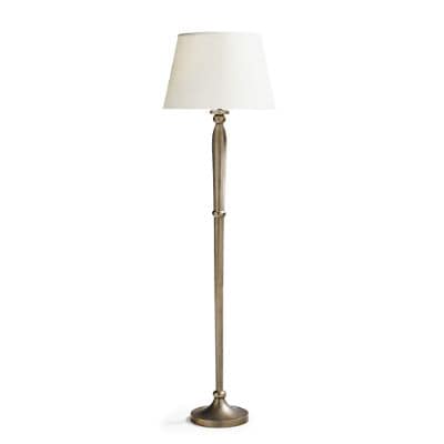 Skylar Floor Lamp with Tapered Shade & Burnished Brass Finish