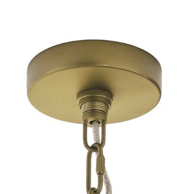 LUMiRiSE / ≠encore. Bloom Chandelier with Brushed Brass Finish & Adjustable Chain for