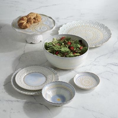 Cristal Dinnerware Collection Handcrafted Stoneware with Crystal