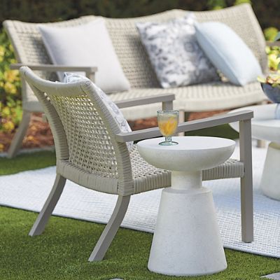 Isola Lounge Chair in Rope with Handwoven Open Weave