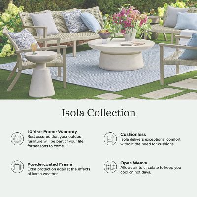 Isola Dining Arm Chair in Rope with Handwoven Open Weave