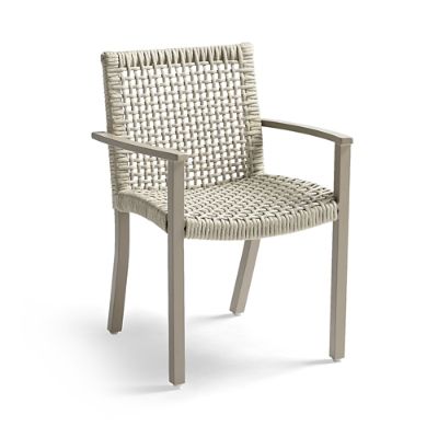 Isola Dining Arm Chair in Rope with Handwoven Open Weave