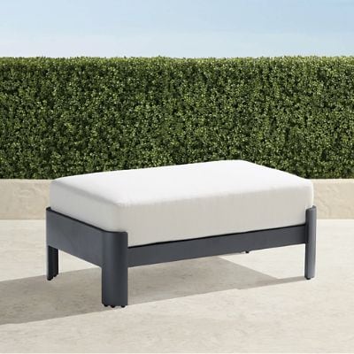 Azores Ottoman with Cushions & Quick-Dry Fabric in Matte Black