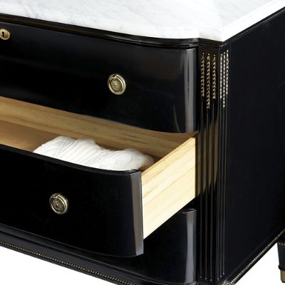 Regency Bow Front 3-Drawer Chest