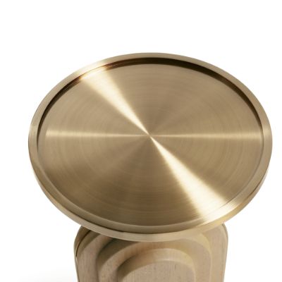 Nala Drink Table in Almond | Stylish Art Deco Design
