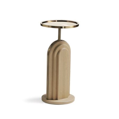 Nala Drink Table in Almond | Stylish Art Deco Design
