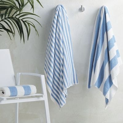 Frontgate Resort Collection: Classic Stripe Beach Towels, Set of Two