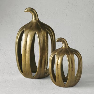 Carved Pumpkin Hurricane Lantern