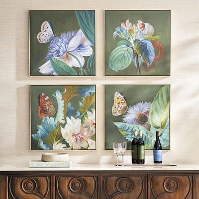 Edie Handpainted Butterflies, Set of Four | Frontgate