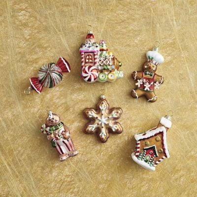 Gingerbread Collectible Ornaments, Set of Six | Frontgate