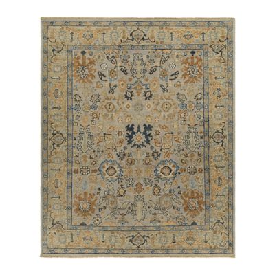 Welcome 板　手彫り　アジアン Alden Hand-Knotted Rug | Frontgate