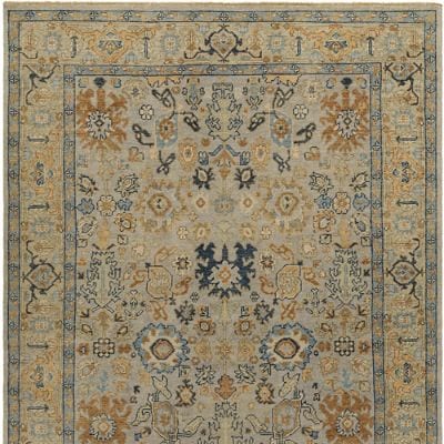 Welcome 板　手彫り　アジアン Alden Hand-Knotted Rug | Frontgate