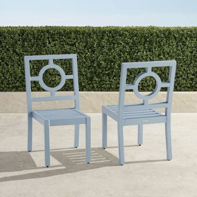 Winhill Dining Side Chairs in Glacier Aluminum, Set of Two | Frontgate