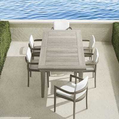 Alessia 7-pc. Dining Set in Weathered Teak | Frontgate