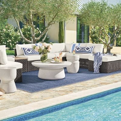 Avalon Modular Seating in Graphite Wicker | Frontgate