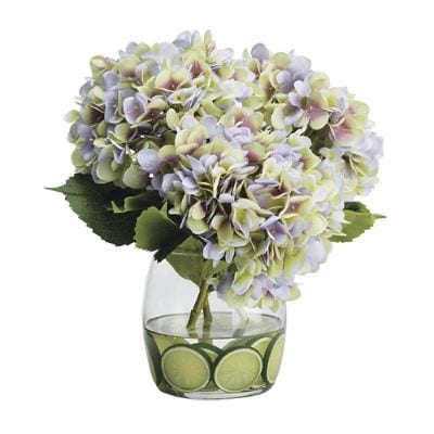 Lilac Hydrangeas with Lime Slices | Frontgate