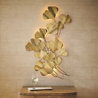 Gingko Illuminated Wall Sculpture | Frontgate