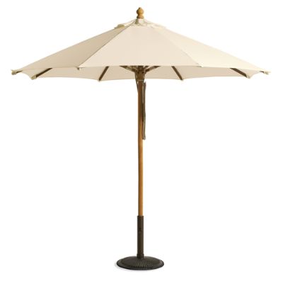 Teak Umbrellas with Sunbrella Canopies Frontgate