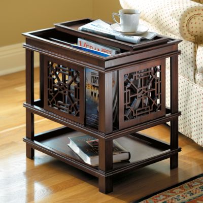 Frontgate wood online rack