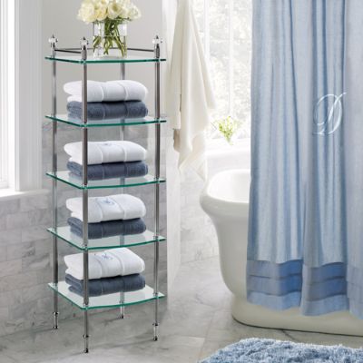 European Linen Shower Curtain and Hand Towels Frontgate