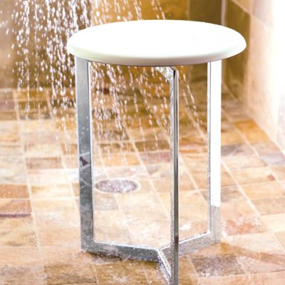 Chrome Shower Stool Frontgate