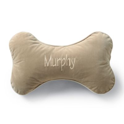 personalized dog bone pillow