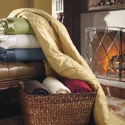 White Goose Down Throw Frontgate