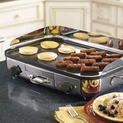 All-Clad Electric Indoor Grill # 6411 Large Nonstick Grilling Surface 20x13  GUC