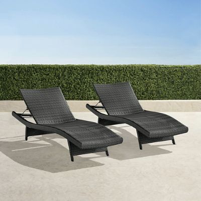 Balencia Black Chaises, Set of Two | Frontgate