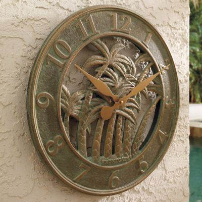 Palm Tree Outdoor Clock Frontgate