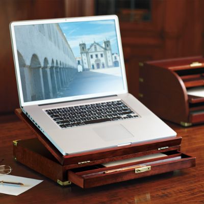 Hawthorne Mahogany Laptop Stand Frontgate
