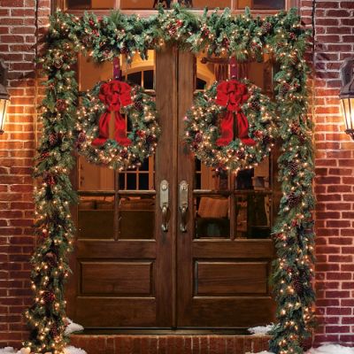 Classic Outdoor Pre-lit Garland | Frontgate