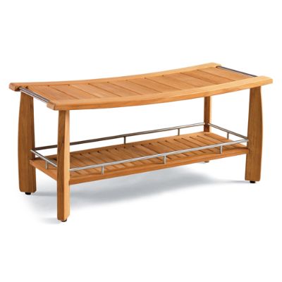 Frontgate teak shower bench sale