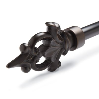 Indoor Outdoor Single Drapery Rod With Flourish Finials Frontgate