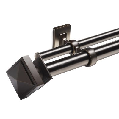 Indoor Outdoor Double Drapery Rod With Square Finials Frontgate