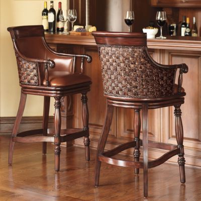 Marco Woven-back Bar Stool | Frontgate