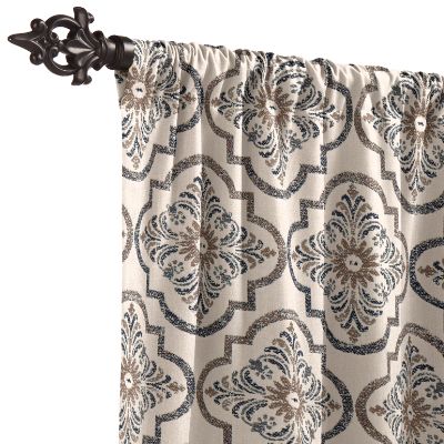Outdoor Patterned Drapery Panel In Sunbrella Chiara Classic