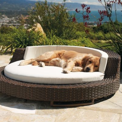 Outdoor Wicker Pet Bed | Frontgate