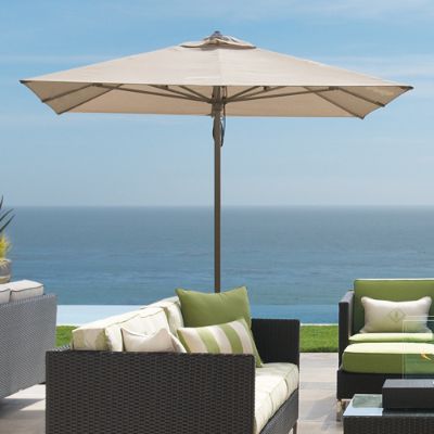 Square CommercialGrade Outdoor Umbrella Frontgate