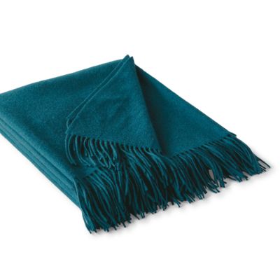 Woven Cashmere Throw in Indian Teal Frontgate