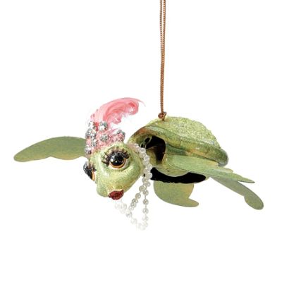 Set of Three Flamboyant Sea Turtle Ornaments | Frontgate