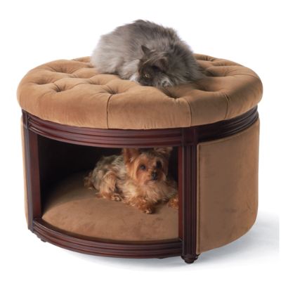 Ottoman with dog bed best sale