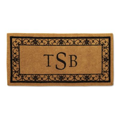 Wayland 3 Letter Monogrammed Coco Door Mat Frontgate