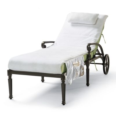 Cushioned Velour Chaise Covers Frontgate
