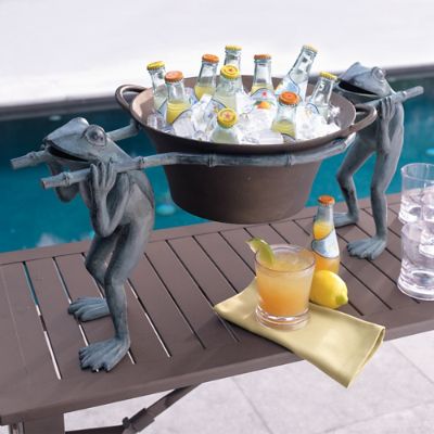 Hand-painted Frog Beverage Tub | Frontgate