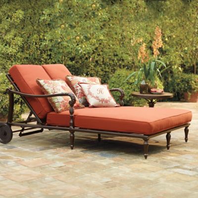 British Colonial Double Chaise Lounge with Cushions | Frontgate