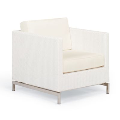 Metropolitan Lounge Chair with Cushions in White Finish Frontgate