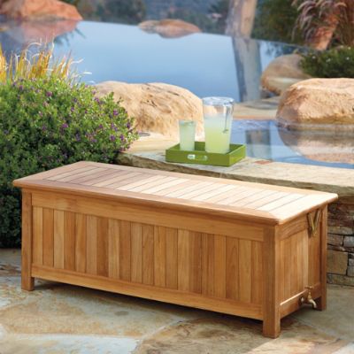 teak cooler chest
