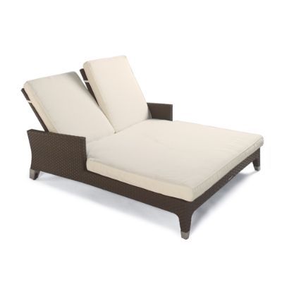 Solstice Double Chaise Lounge with Cushions Frontgate